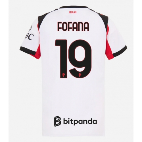 Billige Fotballdrakt AC Milan Youssouf Fofana #19 Replika Bortedrakt Dame 2025-26 Kortermet Billige Fotballdrakt AC Milan Youssouf Fofana #19 Replika Bortedrakt Dame 2025-26 Kortermet